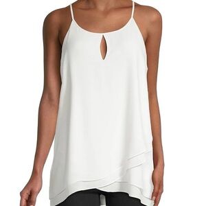 Tahari Ivory Layered Tunic